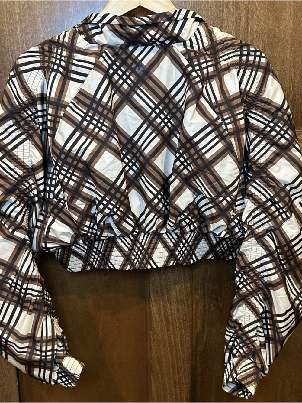 Balance Athletica Vitality Ethos Cropped Plaid Windbreaker Jacket - Picture 4 of 5